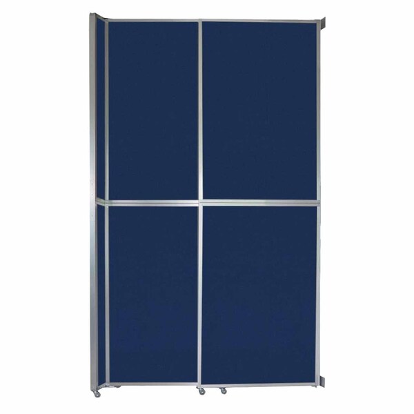 Operable Wall Sliding Room Divider 6'10" x 12'3" Navy Blue Fabric
